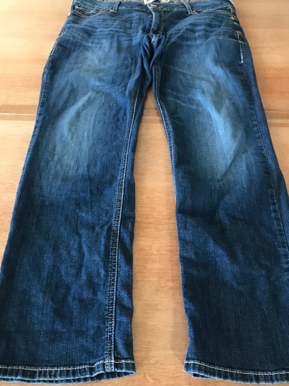 Ariat Mr Octavia Straight Leg Jeans Women 34 Blue Mid Rise Medium Wash Slimming